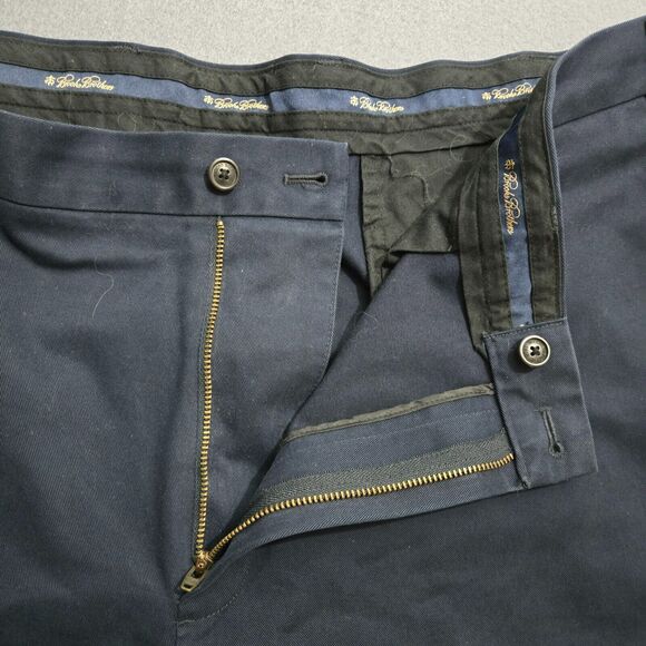 Brooks Brothers Men 40X31(30.5) Navy Advantage Chino Clark Straight Leg Pants - Picture 4 of 13